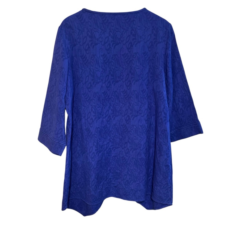 Soft Surroundings XL Rosabella jaquard Gauze Tunic Top  
Asymmetrical hemline - Picture 3 of 15